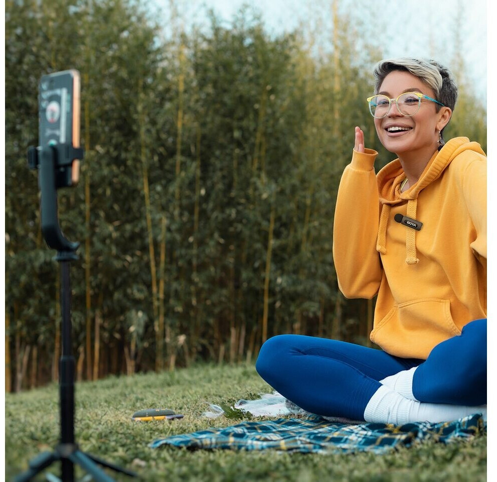 BOYA BY-V20 V2.0 – Kabelloses Dual-Mikrofon mit USB-C für Smartphone, Tablet und Content Creation