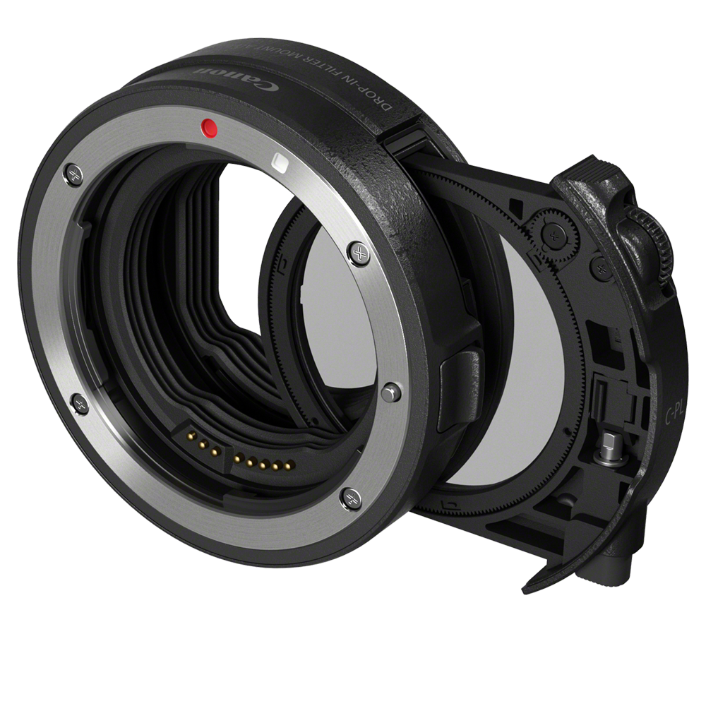 Canon EF-EOS R mit Einsteckfilter (C-PL) Bajonettadapter