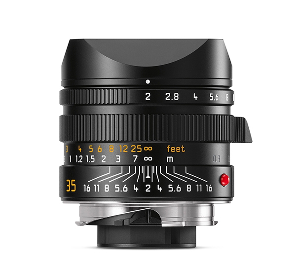 Leica Summicron-M 35 mm f/2 ASPH. Objektiv in Schwarz mit Gegenlichtblende