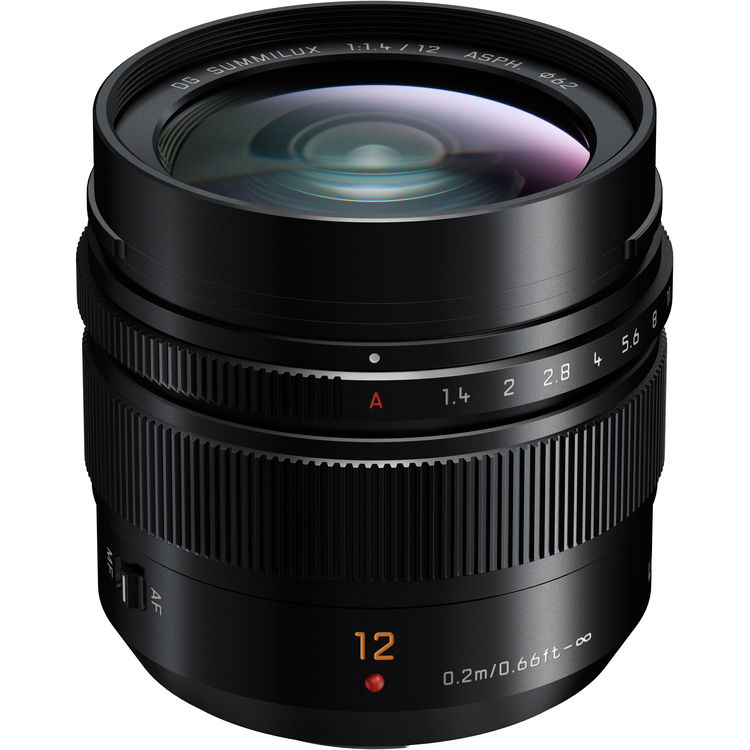 Panasonic Leica DG Summilux 12 mm f/1.4 ASPH. Weitwinkelobjektiv in Schwarz