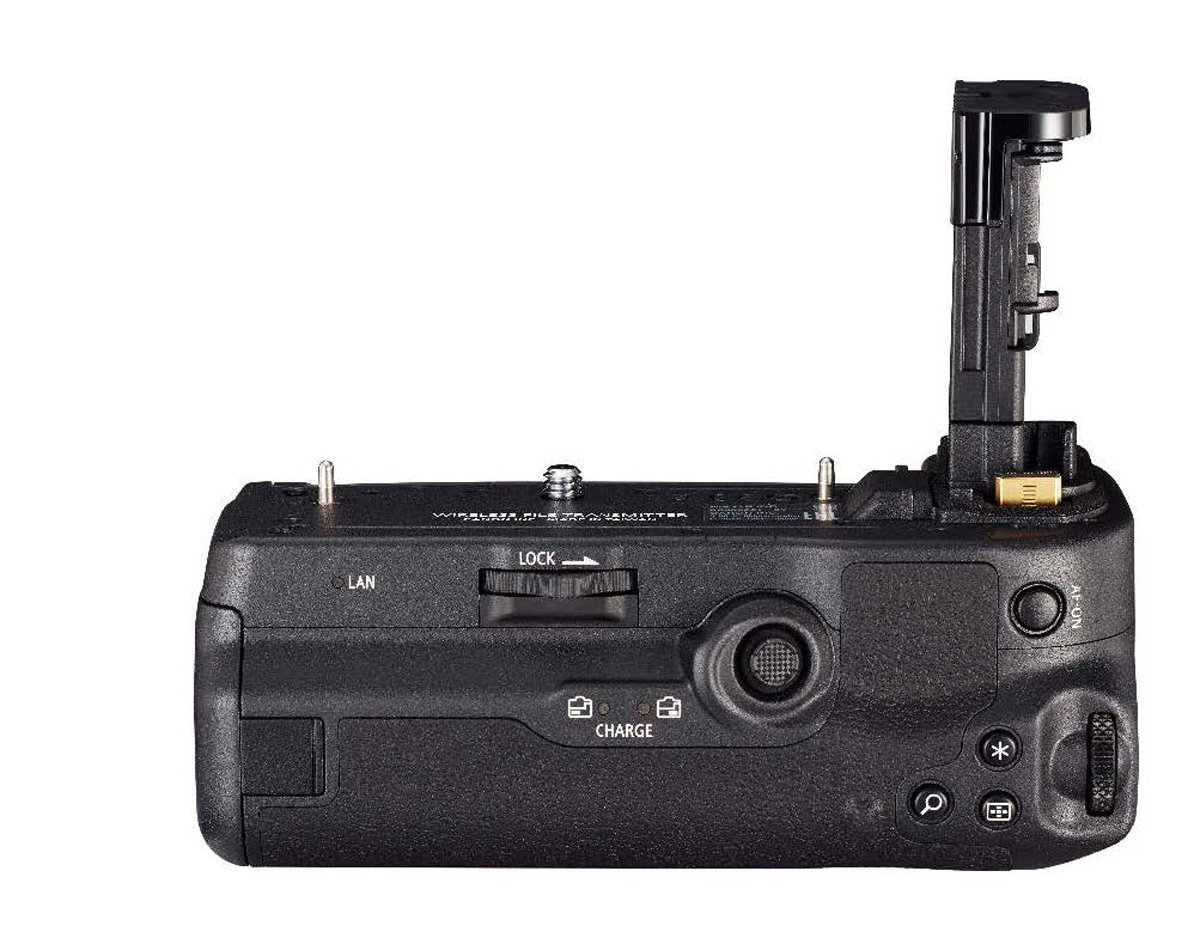 Canon Batteriegriff für Systemkamera – Rückansicht mit Hochformat-Bedienelementen