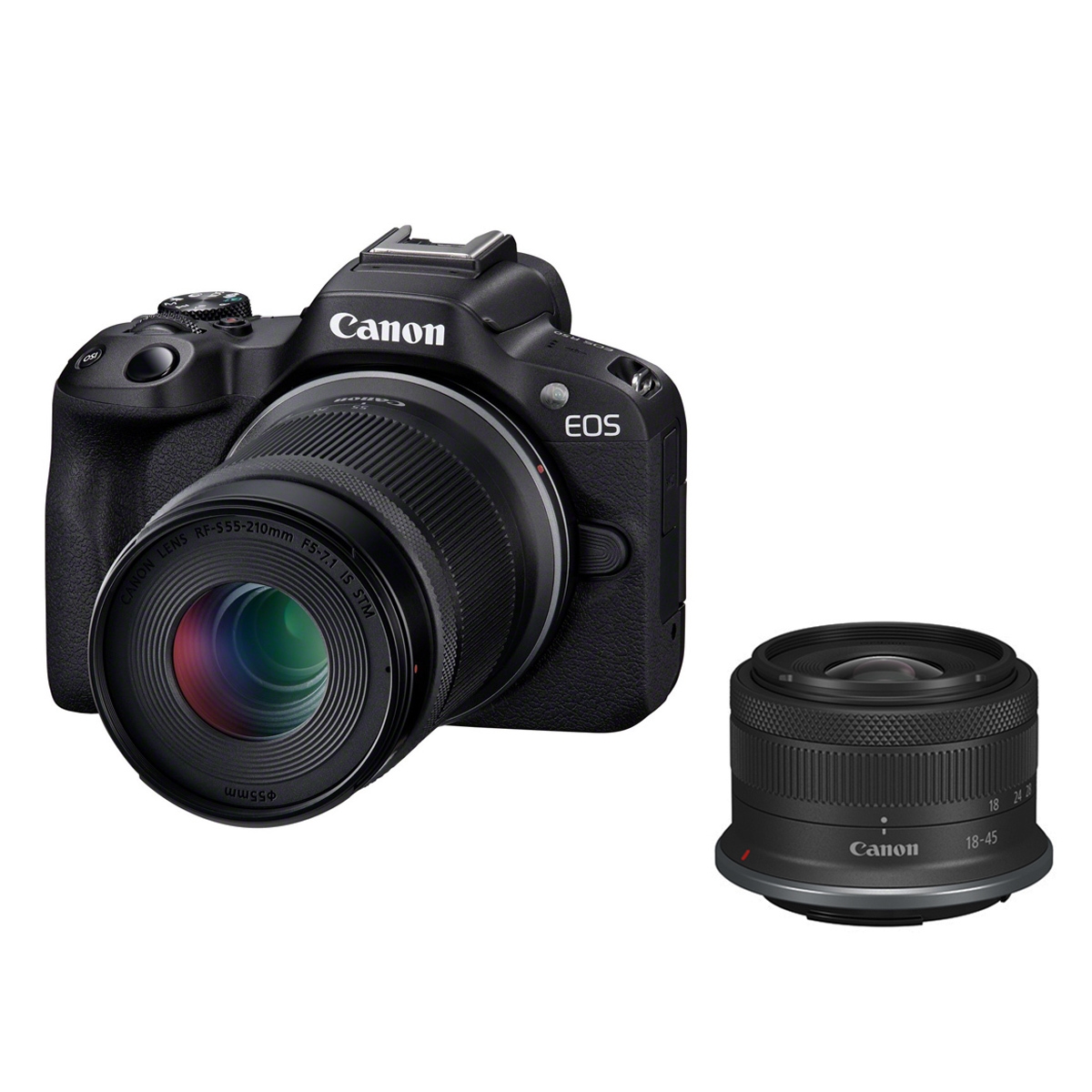 Canon EOS Systemkamera mit zwei Wechselobjektiven im Kit