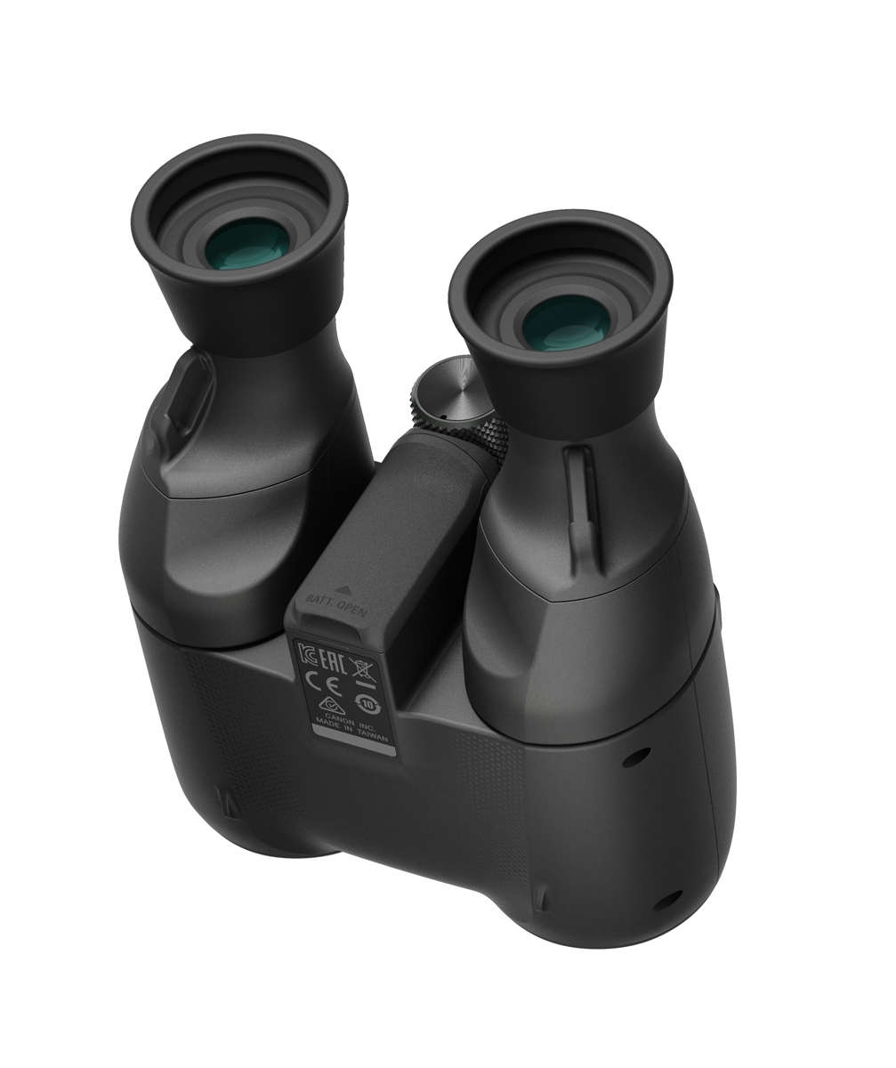 Canon Fernglas von hinten mit Okularen und ergonomischem Gehäuse