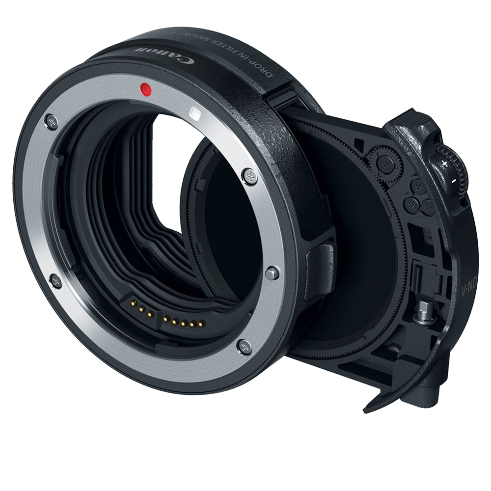 Canon EF-EOS R mit Einsteckfilter (V-ND) Bajonettadapter