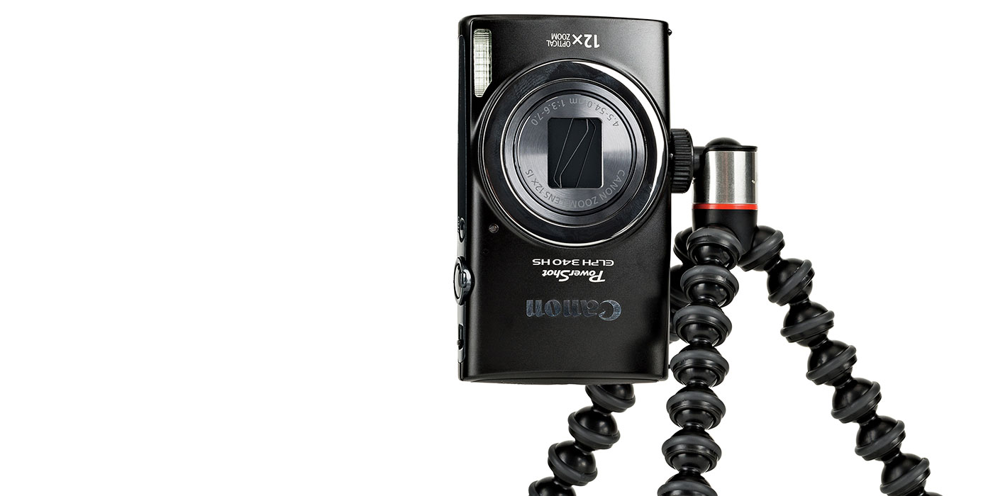 JOBY GorillaPod 325 Schwarz/Charcoal – Flexibles Mini-Stativ für Kamera und unterwegs