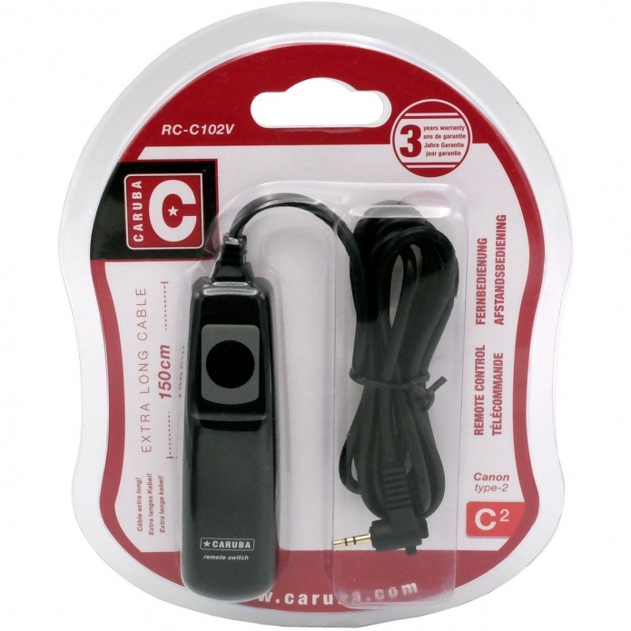Caruba Remote Canon Type 2 1,5m (Canon RS-60E3 oder Pentax CS-205)