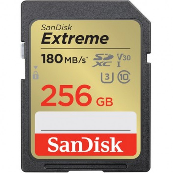 SanDisk Extreme SD 180MB/s U3 V30 SDXC 256GB