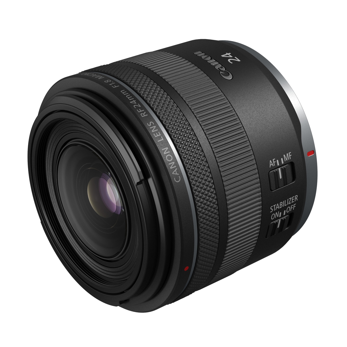Canon RF 24mm F1.8 Macro IS STM Weitwinkelobjektiv in Seitenansicht