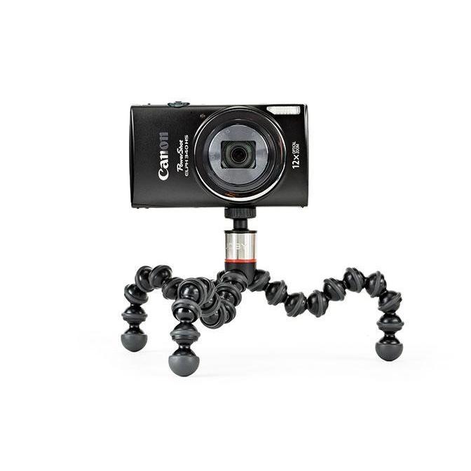 JOBY GorillaPod 325 Schwarz/Charcoal – Flexibles Mini-Stativ für Kamera und unterwegs