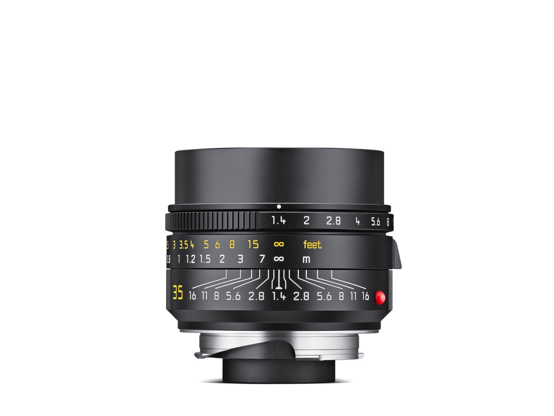 Leica Summilux-M 35 mm f/1.4 ASPH. Objektiv in Schwarz – Seitenansicht