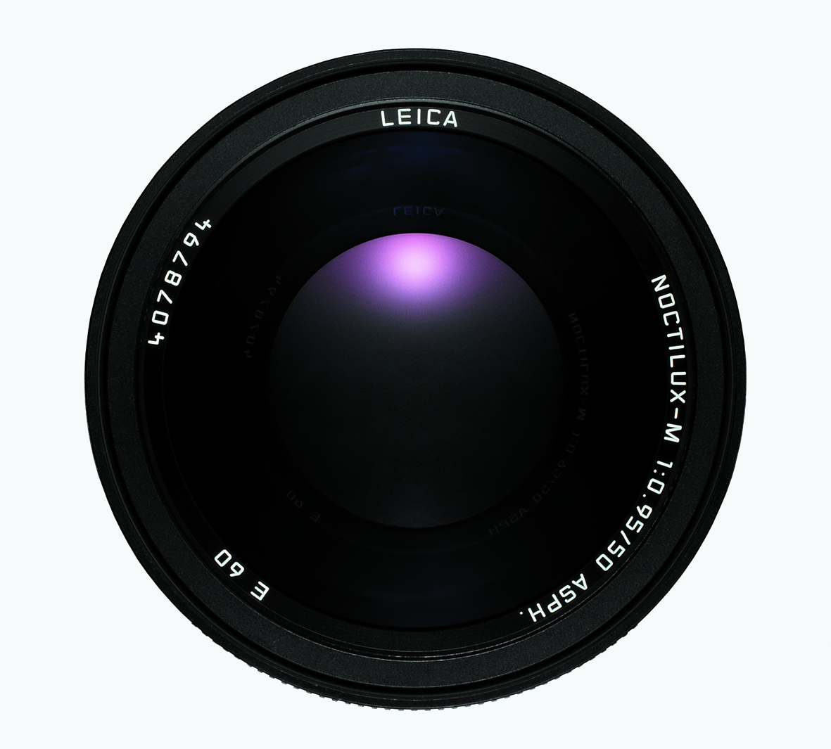 Leica Noctilux-M 50 mm f/0,95 ASPH. Objektiv in Frontansicht